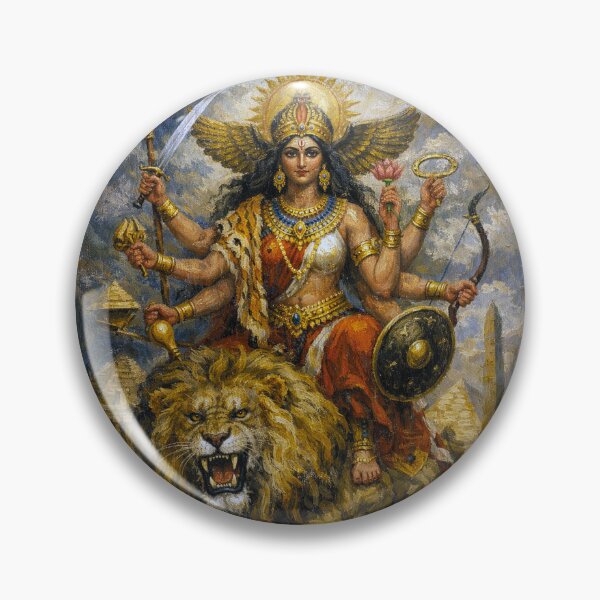 Item preview, Goddess Durga Painting – Hindu Mythology and Divine Strength designed and sold by GalleryKauffeld.