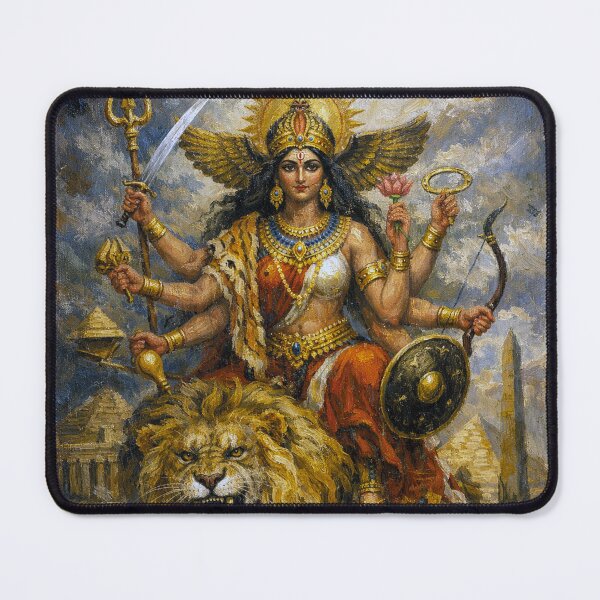 Item preview, Goddess Durga Painting – Hindu Mythology and Divine Strength designed and sold by GalleryKauffeld.