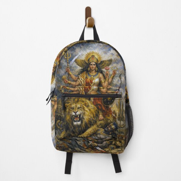 Item preview, Goddess Durga Painting – Hindu Mythology and Divine Strength designed and sold by GalleryKauffeld.