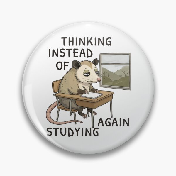 Item preview, Thinking Instead of Studying Again – University Humor designed and sold by ChernotytskaArt.