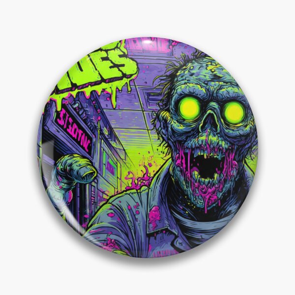 Item preview, Neon Slime Zombie Cyberpunk Horror | Dark Graphic Monster Merch designed and sold by TOCOCLAWS.