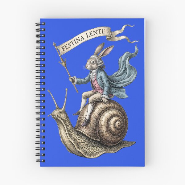 Item preview, Festina Lente Rabbit Riding a Snail Vintage Art designed and sold by Bhaskar Digital Art.