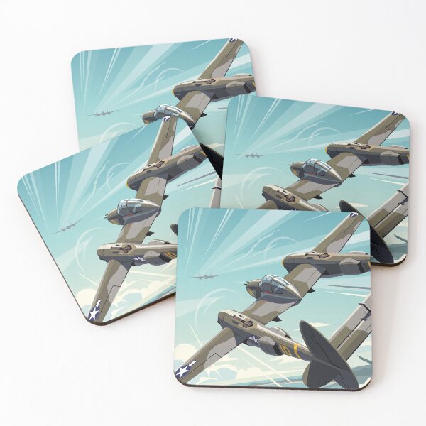 Item preview, P-38 Lightning Banking Illustration designed and sold by Airpower Art.