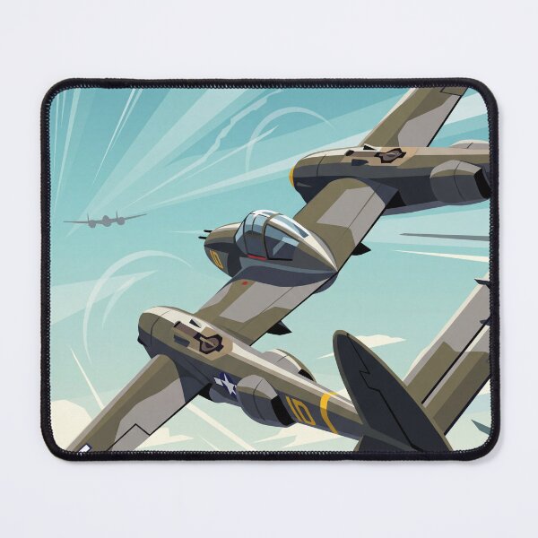 Item preview, P-38 Lightning Banking Illustration designed and sold by Airpower Art.