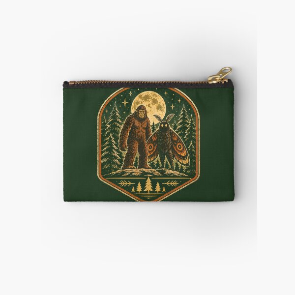 Item preview, Cryptid Hunter Vintage Field Guide Bigfoot Mothman Badge Tee designed and sold by Fanverse Merchandise.