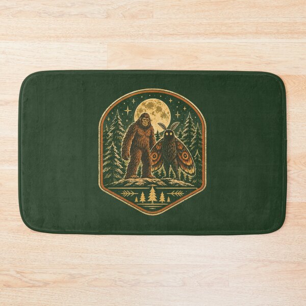 Item preview, Cryptid Hunter Vintage Field Guide Bigfoot Mothman Badge Tee designed and sold by Fanverse Merchandise.