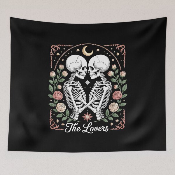 Item preview, Skeleton Couple Holding Hands Romantic Gothic designed and sold by zozo-shop.