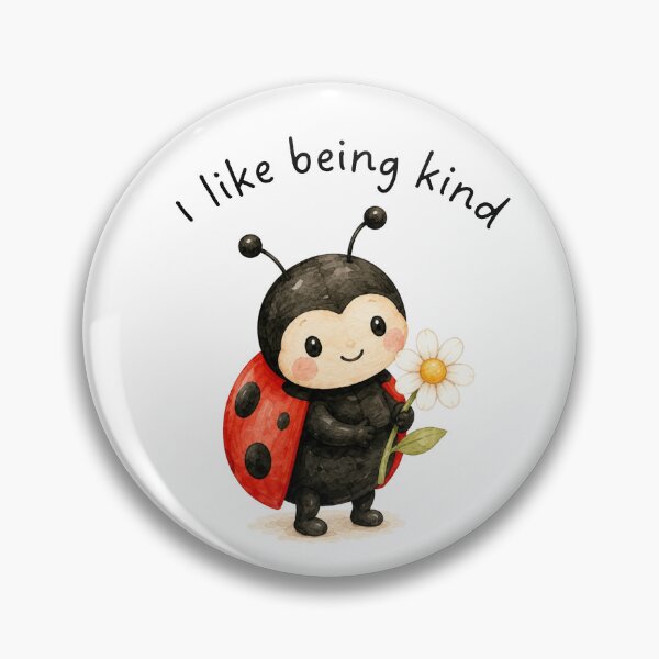 Item preview, Ladybug with I like being kind quote designed and sold by Birdsong Blessings.