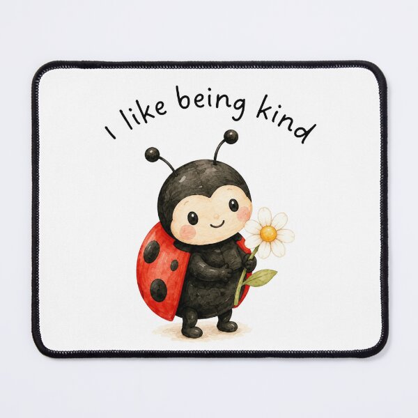 Item preview, Ladybug with I like being kind quote designed and sold by Birdsong Blessings.