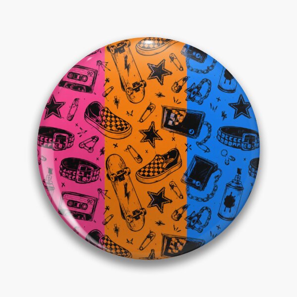 Item preview, Pop Punk Skate Doodle Seamless Pattern Y2K Print designed and sold by Fanverse Merchandise.