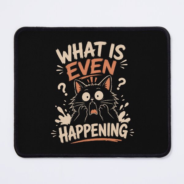 Item preview, What Is Even Happening T-Shirt  Funny Shocked Cat Meme Tee  Sarcastic WTF Humor Graphic Shirt designed and sold by Artimax-Studio.
