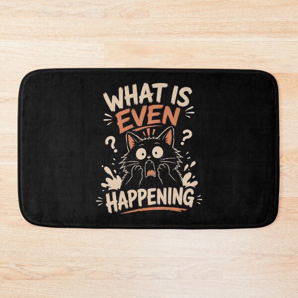Item preview, What Is Even Happening T-Shirt  Funny Shocked Cat Meme Tee  Sarcastic WTF Humor Graphic Shirt designed and sold by Artimax-Studio.