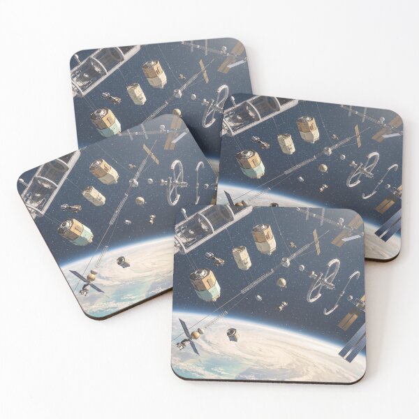 Item preview, Orbital Habitats Above a Blue Planet designed and sold by sapirzi.