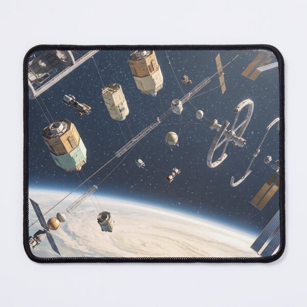 Item preview, Orbital Habitats Above a Blue Planet designed and sold by sapirzi.