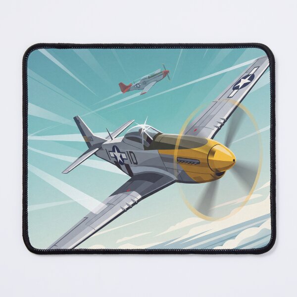 Item preview, P-51 Mustang Banking Illustration designed and sold by Airpower Art.