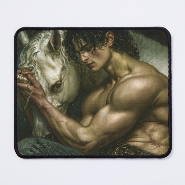 Item preview, Unicorn Tamer — Mythic Realism Portrait designed and sold by JaimeLikes.