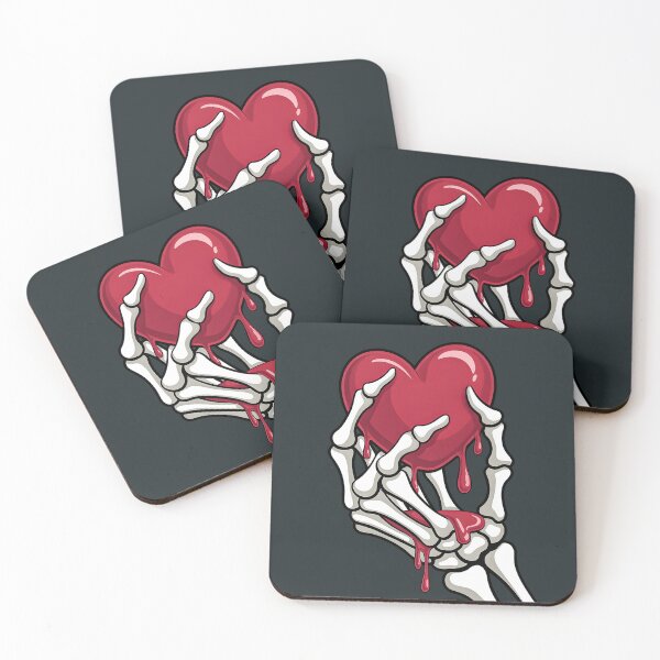 Item preview, Skeleton Hand Holding Dripping Red Heart Illustration designed and sold by zozo-shop.