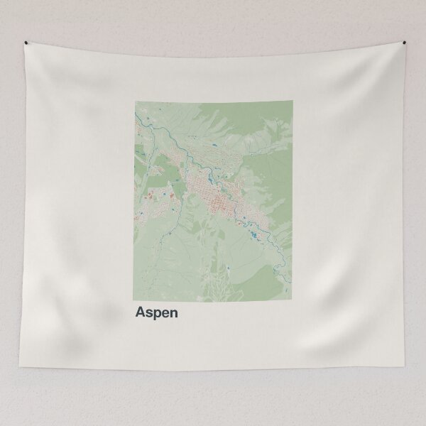 Item preview, Aspen Minimalistic Map Art designed and sold by MapsNerd.