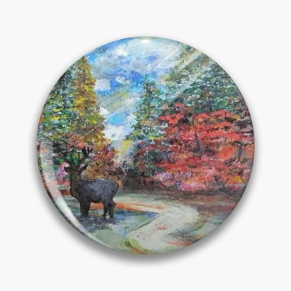Item preview, Sunlit Autumn Stag in the Forest designed and sold by hopenoli_art.