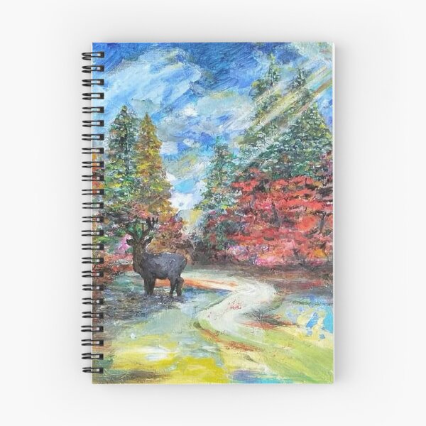 Item preview, Sunlit Autumn Stag in the Forest designed and sold by hopenoli_art.