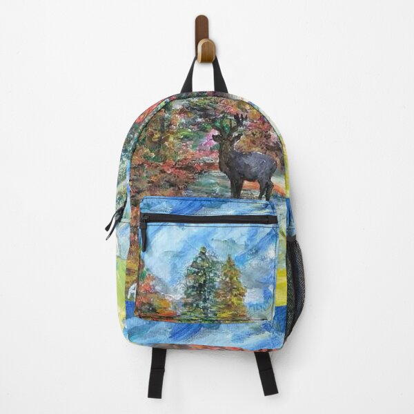 Item preview, Sunlit Autumn Stag in the Forest designed and sold by hopenoli_art.