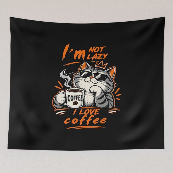 Item preview, I’m Not Lazy, I love coffee T-Shirt  Funny Graphic Tee   Humor Lazy Quote Shirt designed and sold by Artimax-Studio.