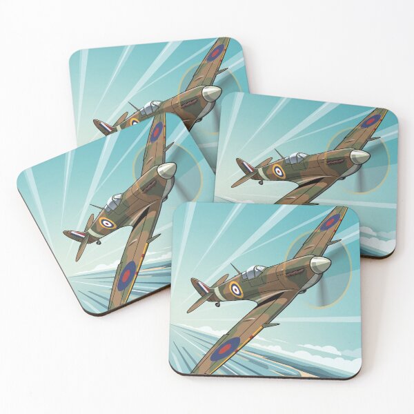 Item preview, Supermarine Spitfire Banking Illustration designed and sold by Airpower Art.