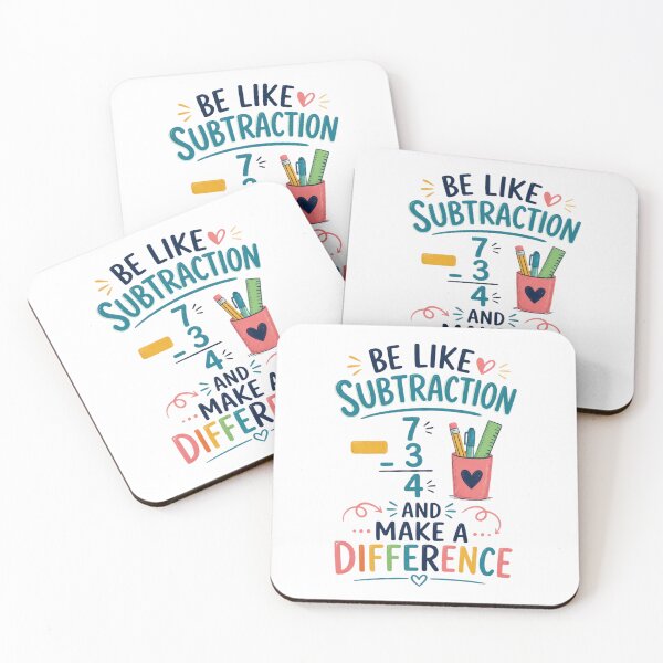 Item preview, Be Like Subtraction and Make A Difference Math Teacher 5 designed and sold by Positive&FunnyThings.