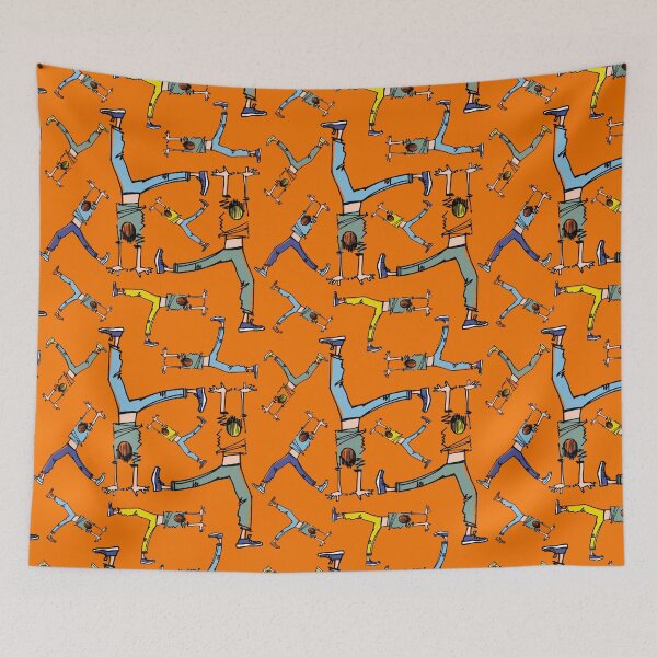 Item preview, Upside down pattern in orange designed and sold by Irina Ivanova.