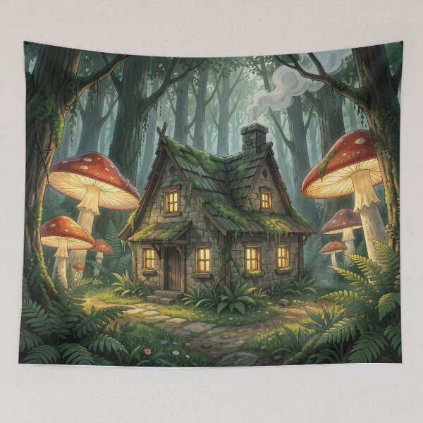 Item preview, Quaint Cottage in the Dark Woods designed and sold by Fanta-sticky.