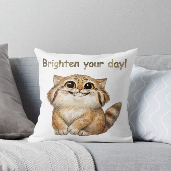 Artikelvorschau, Niedliche, fröhliche Manul-Katze – Aquarell für einen schönen Tag entworfen und verkauft von PawtopiaArt.