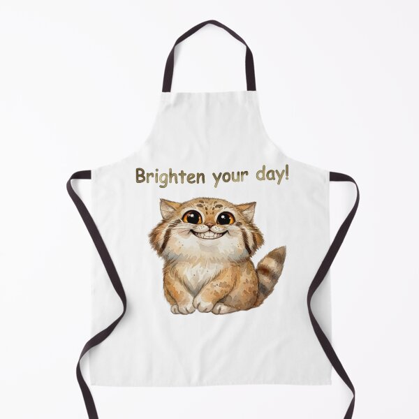 Item preview, Cute Happy Pallas Cat Brighten Your Day Watercolor designed and sold by PawtopiaArt.