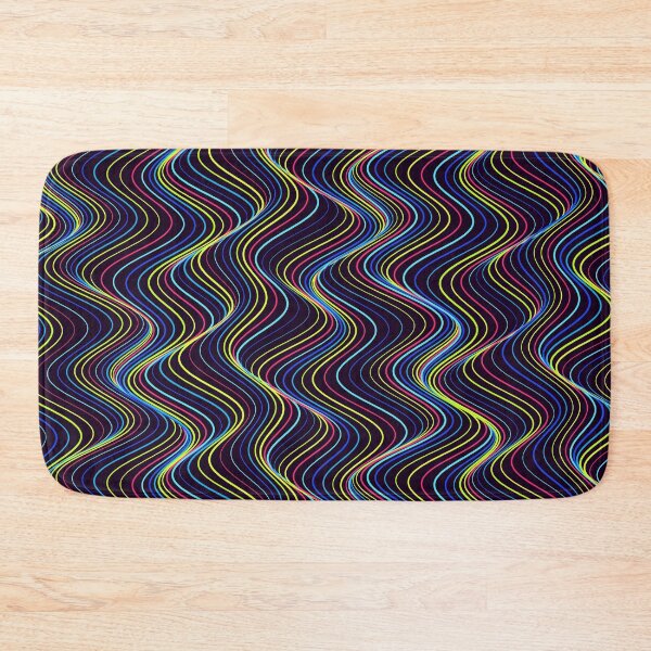 Item preview, Abstract Neon Multicolor Vertical Wavy Pattern designed and sold by GraphyLab.