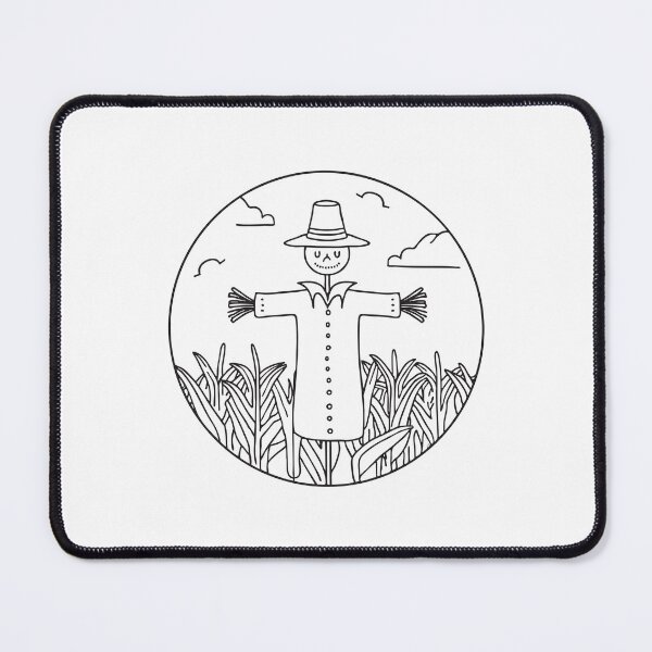 Item preview, Doodle illustration of a large cornfield with a scarecrow designed and sold by rasagamastore.