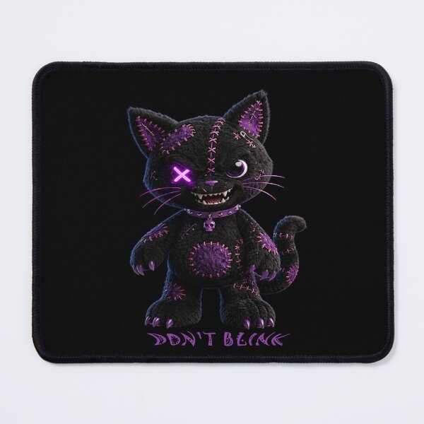 Item preview, Don't Blink - Gothic Black Cat Plush designed and sold by TitiaDesign.