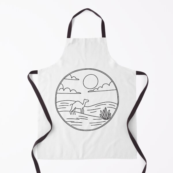 Item preview, Doodle illustration of a vast desert with a lone camel designed and sold by rasagamastore.