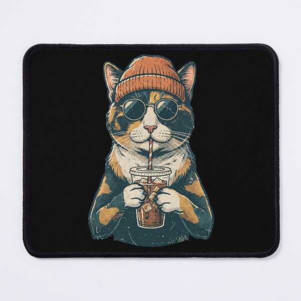 Item preview, Cool Cat with Coffee designed and sold by dudelinart.