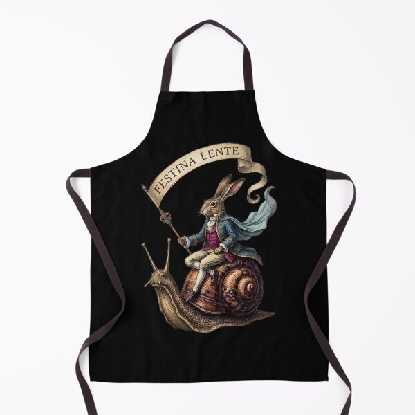 Item preview, Festina Lente Rabbit Riding a Snail Vintage Art designed and sold by Bhaskar Digital Art.