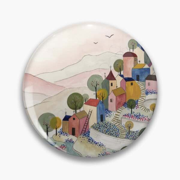 Item preview, Village of Floating Gardens – Paul Klee Inspired Geometric Abstract Village Wall Art designed and sold by Tamas Das.