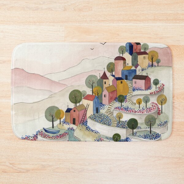Item preview, Village of Floating Gardens – Paul Klee Inspired Geometric Abstract Village Wall Art designed and sold by Tamas Das.