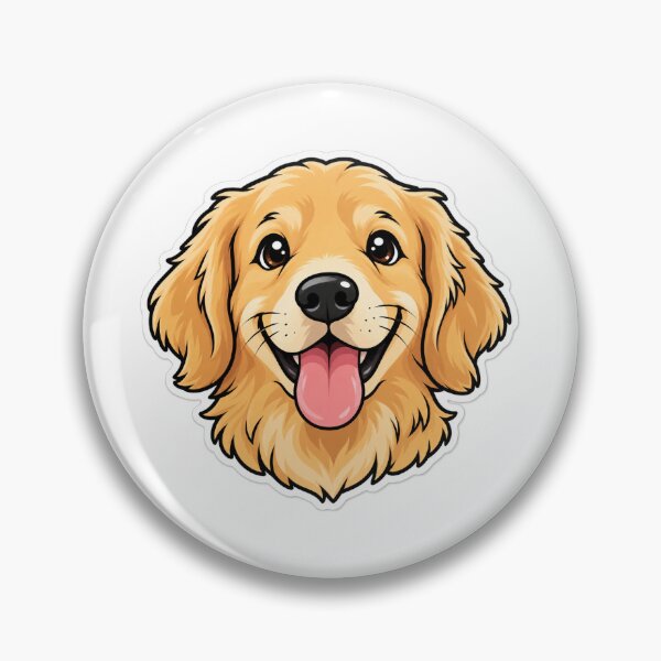 Item preview, Cute Golden Retriever Face Sticker – Happy Dog Kawaii Pet Design designed and sold by akash72.