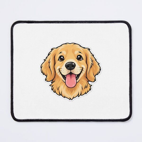 Item preview, Cute Golden Retriever Face Sticker – Happy Dog Kawaii Pet Design designed and sold by akash72.