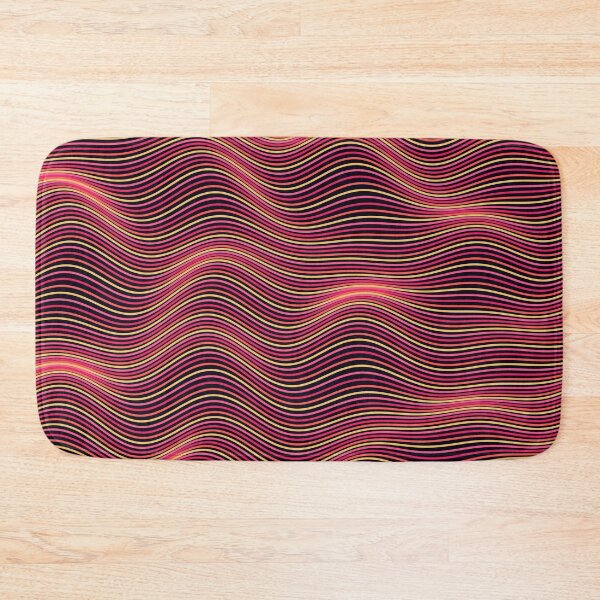 Item preview, Abstract Neon Pink and Gold Wavy Pattern designed and sold by GraphyLab.