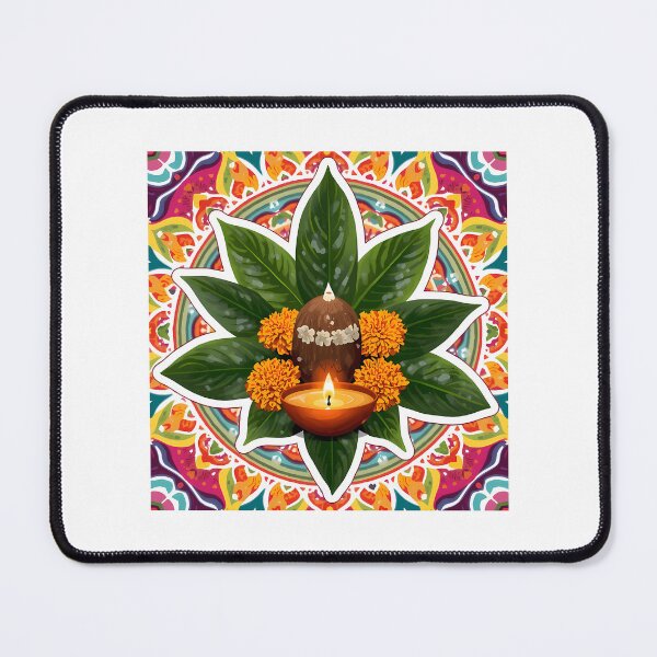 Item preview, Navratri Kalash  Diya Sticker designed and sold by bourg-libbie.