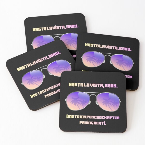 Item preview, Hasta La Vista Paycheck Funny Action Parody designed and sold by Mircea786.