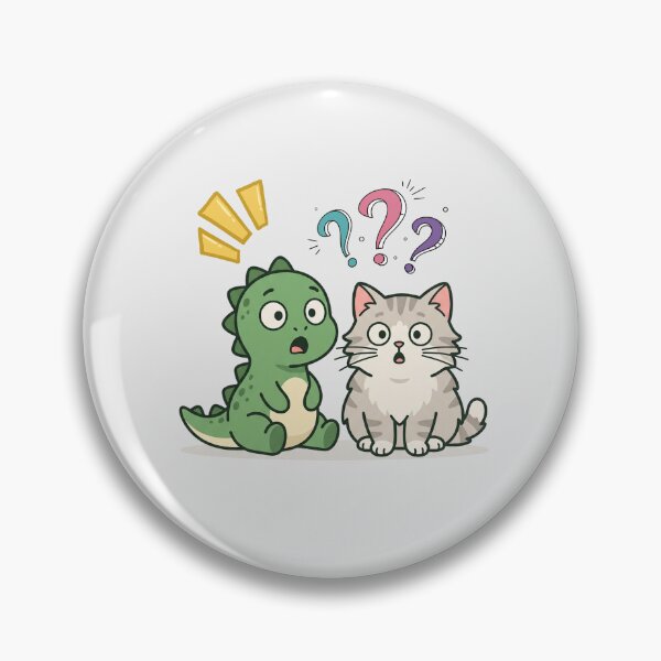 Item preview, Cute Baby Dinosaur and Curious Cat Funny designed and sold by naragon4289.