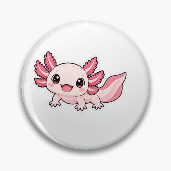 Item preview, Cute Kawaii Axolotl Sticker – Pink Smiling Axolotl designed and sold by akash72.