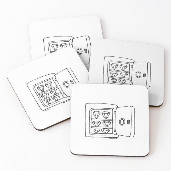 Item preview, Doodle illustration of a vault containing diamond cases designed and sold by rasagamastore.
