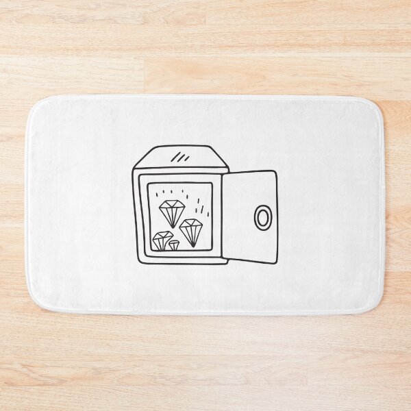 Item preview, Doodle illustration of a secure vault holding diamond cases designed and sold by rasagamastore.