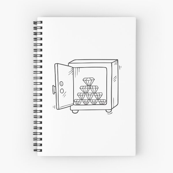 Item preview, Doodle illustration of a vault filled with diamond cases designed and sold by rasagamastore.